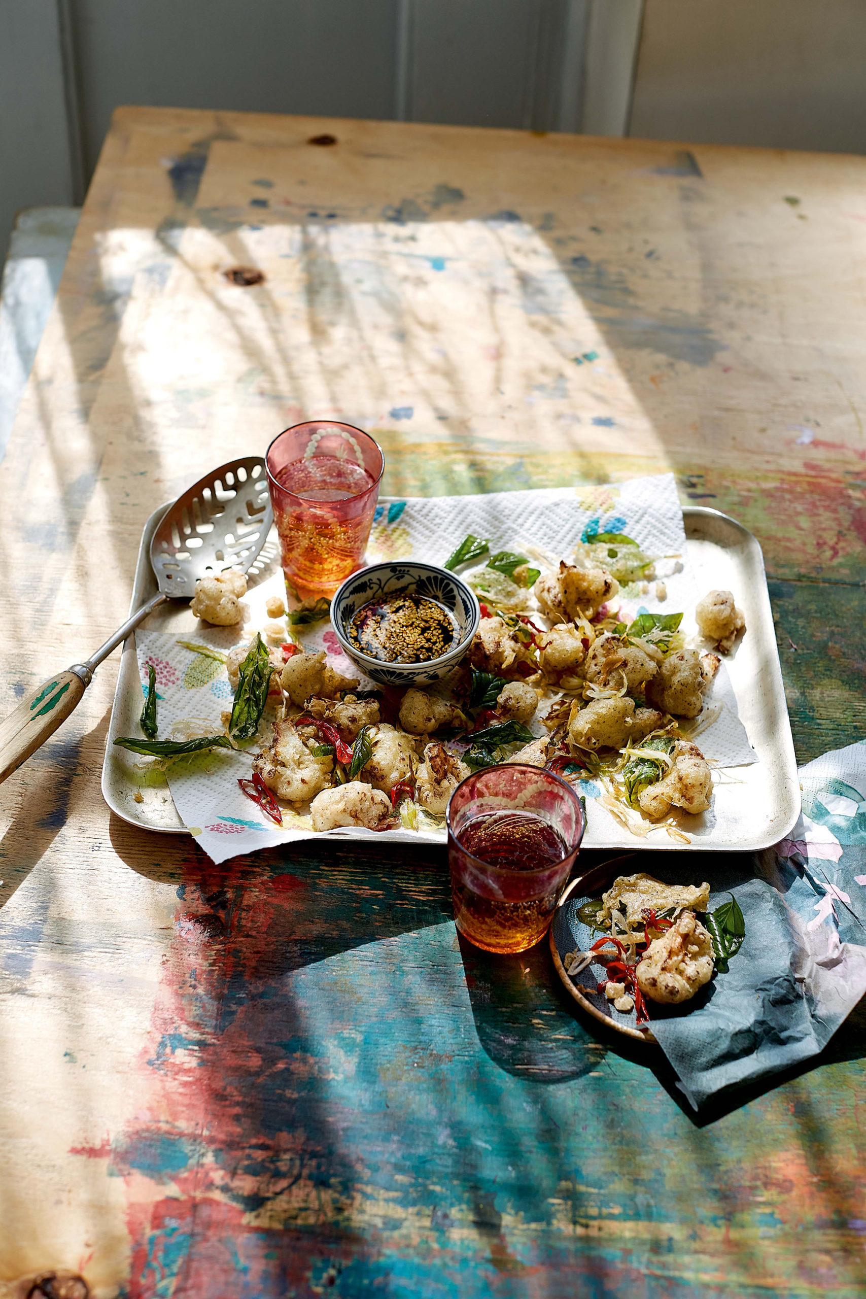 Cauliflower Popcorn with Black Vinegar Dipping Sauce - Ravinder Bhogal - Another Pantry