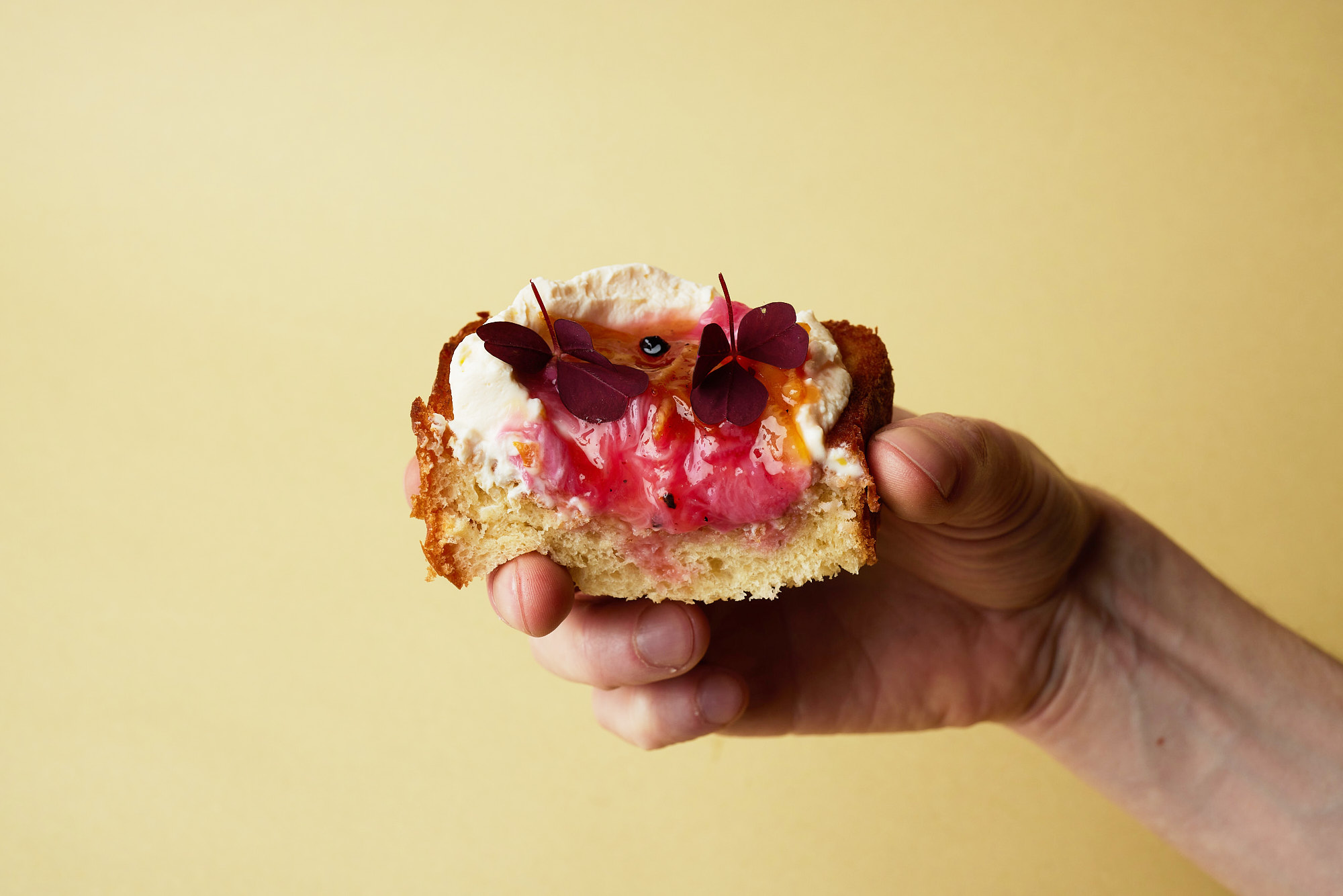 Grilled Doughnut Bread, Whipped Ricotta, Rhubarb & Blood Orange Marmalade - Juliet's - Another Pantr