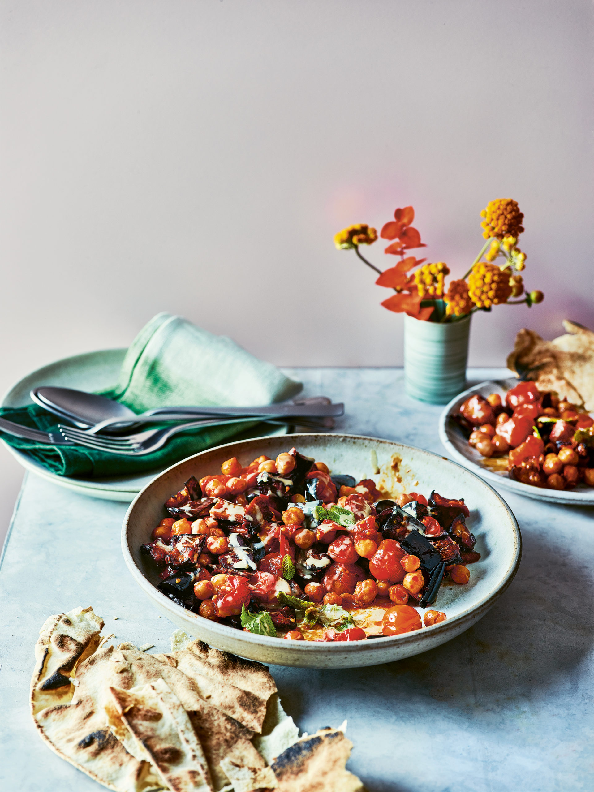 Aubergine, Tomato & Chickpea Traybake - Elly Curshen - Another Pantry