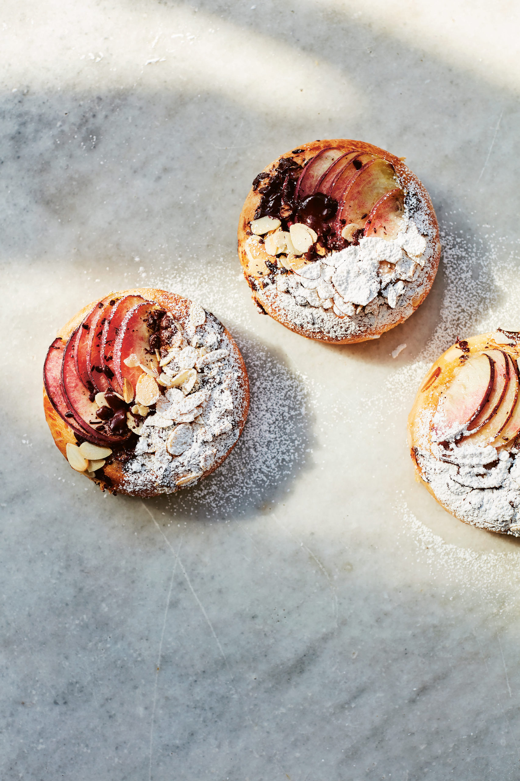 Peach, Chocolate & Almond Buns - Flora Shedden - Another Pantry