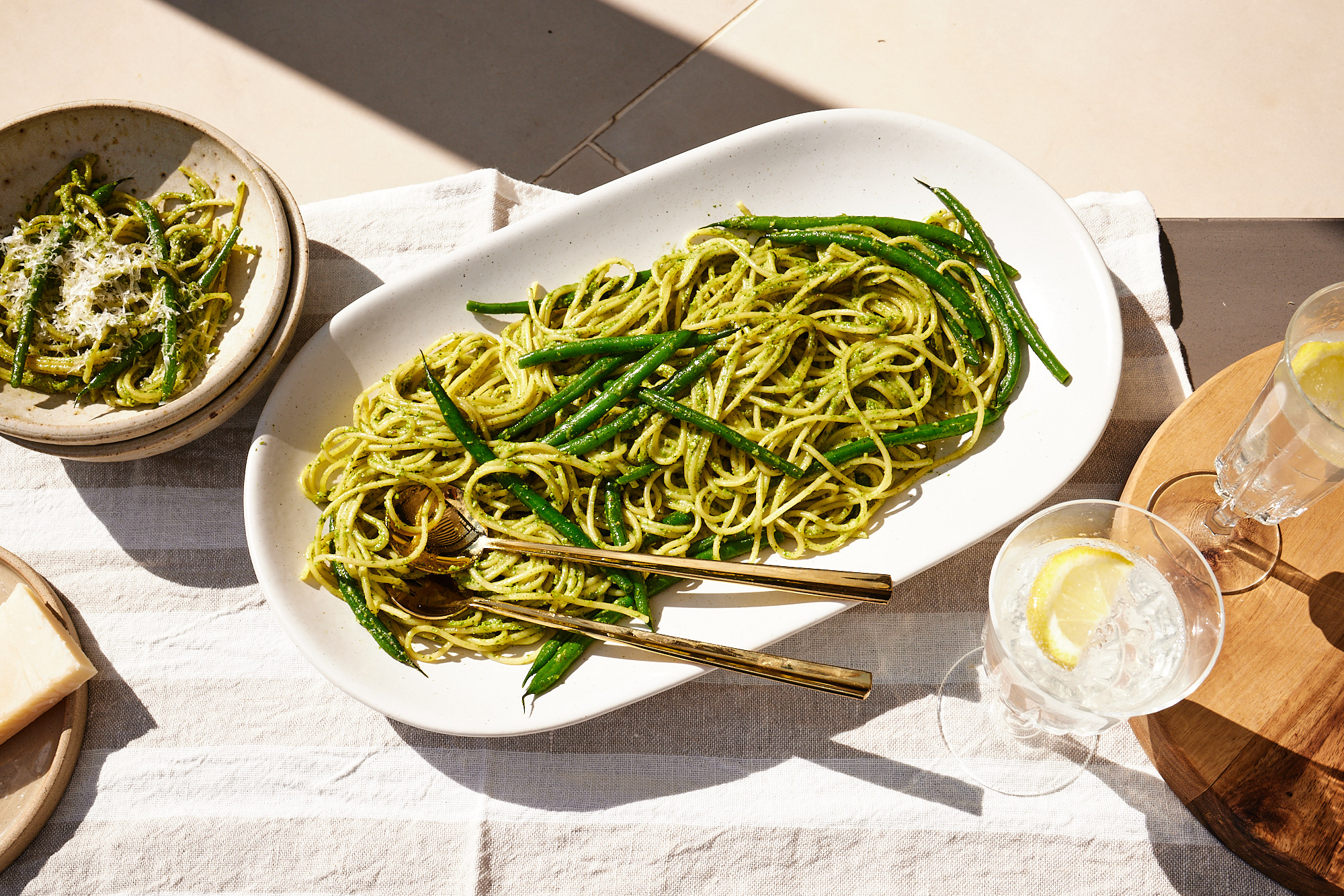 Rocket & Hazelnut Pesto with Green Beans - Another Pantry
